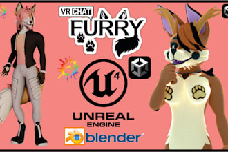 create a custom high detailed nsfw vrchat avatar, vtuber for pc and quest