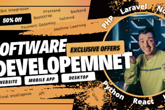do expert software development ai, ml, web  apps laravel, node, python