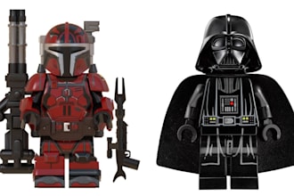 do custom 3d lego, minifigure, lego animation, toys, action figure, 3d printing