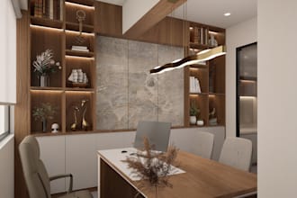 office interior design rendering