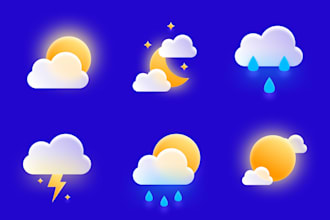 do custom icon design, icon set for web and app in 24 hours