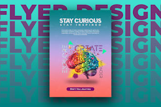 design business flyer, one pager, sales and custom flyers and brochures