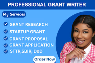 write grant proposals, applications,  research ,rfps ,sbir, nih ,nsf, dod