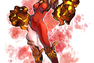 do anime ilustration, character design, stikers and fan art