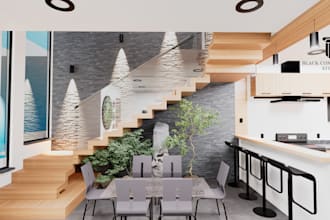 realizaré el renderizado de tus espacios, creado en base a un modelo 3d