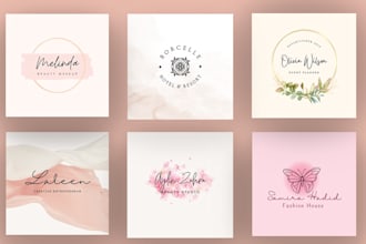 design minimal and feminine logo