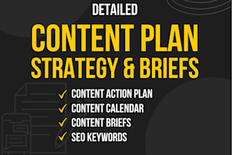 create an effective content strategy and content plan for SEO blog