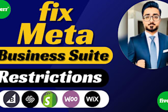 fix meta business manager, meta pixel, restricted ad accounts, page and shop