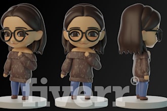 create a 3d print ready, figurine, toy, nendoroid of any character