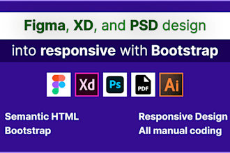 do figma to bootstrap5 figma to html, website with bootstrap