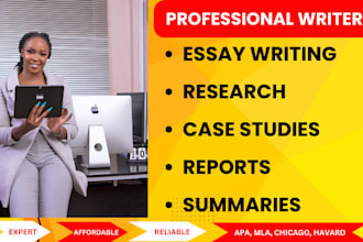 do case study analysis, reports, research and summary writing