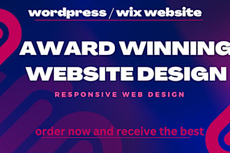 build costume award winning wordpress or wix website product website