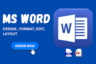 format, design, edit, create, fix microsoft word document, ppts template design