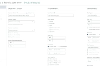 provide all investors database from pitchbook