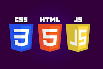 build your custom website with HTML, css3, and javascript