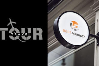 design a professional and minimalist logo with full branding kit