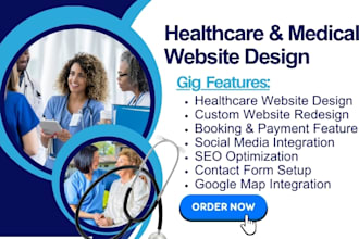 design healthcare website medical website clinic website dental homecare website