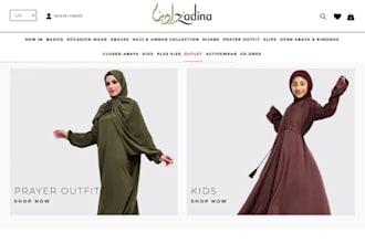 design 7 figure abaya shopify islamic wear store clothing website religious wear