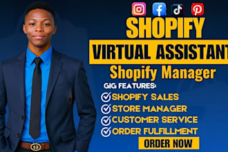 be your shopify virtual assistant and store manager to boost sales and orders