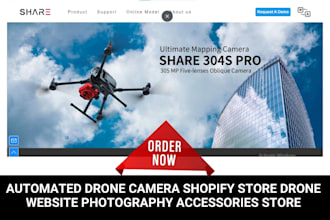 build automated drone camera shopify store drone website photography accessories