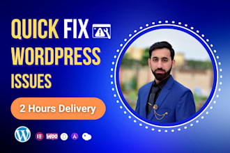 fix wordpress issues, errors, customize wordpress theme