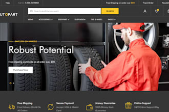 design autoparts shopify automobile store car accessories car dealer website