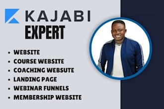 design your kajabi online course landing page website VA