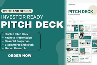write investor pitch deck business plan redesign powerpoint financial projection