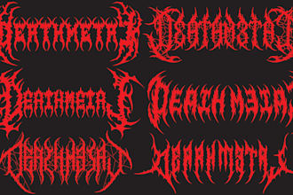 draw black, slam, or death metal logo for your band