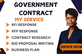 write exceptional rfi rfp response bid proposal and conduct contract research