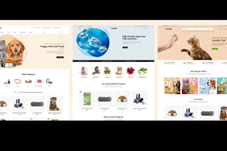 design pet shopify store pet website pet dropshipping store