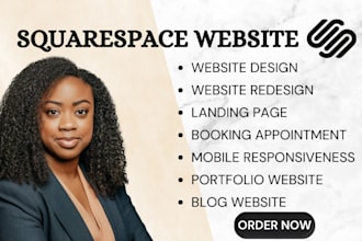 build squarespace business blog photography fashion booking real estate website