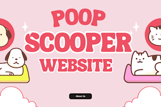 design poop scooper or junk removal landing page design