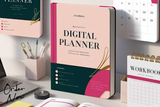 do journal design digital planner workbook design checklist calendar