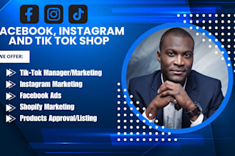 shopify facebook shop, tiktok shop, instagram shop and shopify tiktok marketing