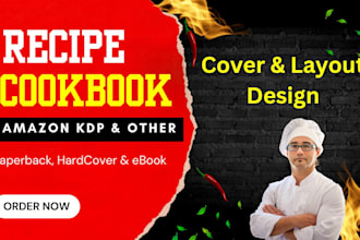 do cookbook or recipe book cover and layout design or formatting