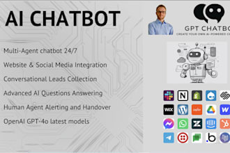 build llm rag ai agentic,crm ai agents,gpt chatbot agent,zapier ai agent zoho