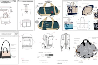 design fashion handbag, bag, backpack, tech pack  and accessories