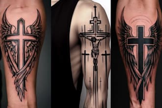 hand draw your tattoo design illustration traditional old school tattoo custom