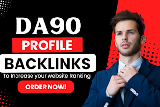 build da 90 SEO profile backlinks white hat link building for google ranking