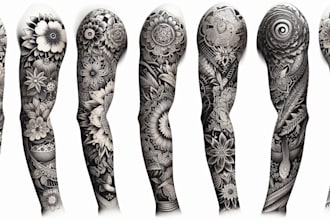 create custom tattoo design, tattoo sleeve