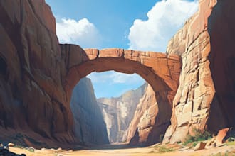 design an awesome environment concept art illustration