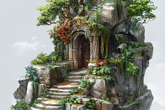 draw awesome environment concept art