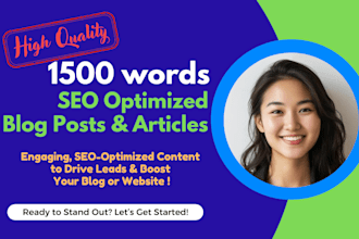 write a high quality 1500 words SEO blog post or article