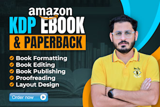 do book formatting, ebook formatting, and publishing on amazon KDP