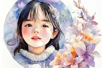 draw realistic illustration in watercolor