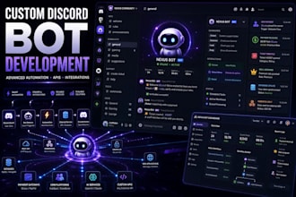 develop a custom discord bot with advanced automation and integrations