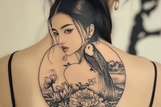 draw a japanese or oriental tattoo design for you