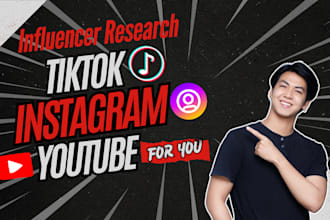 perform influencer research to find top instagram and tiktok influencers