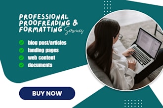 proofread and format your blog articles and web content